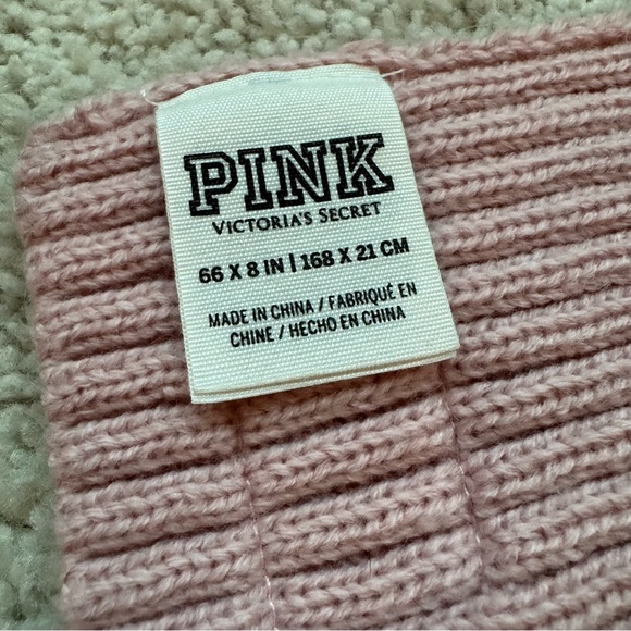 PINK Victoria's Secret Kids Ribbed Beanie and Scarf Set - Picture 3 of 8
